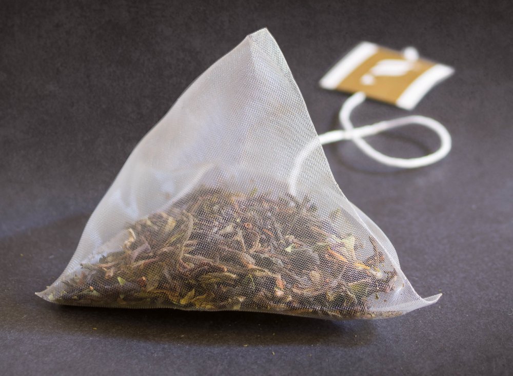 Teebeutel in dreieckiger Form